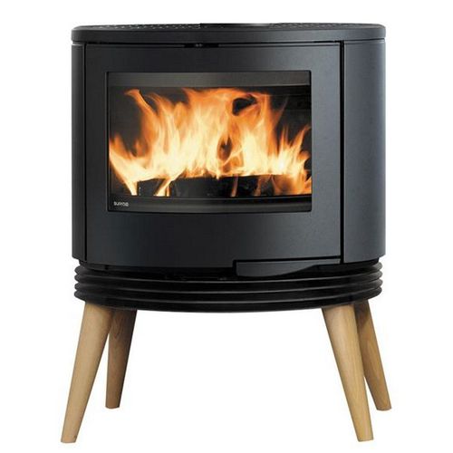 supra - poêle à bois fonte 10kw noir - kyo