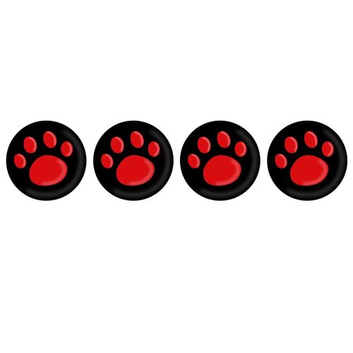 Protecteur De Poignée De Manette De Jeu Patte De Chat En Silicone, 4 Pièces, Pour Manette Ps5, Ps4, Ps3, Xbox One 360, Analogique 3d