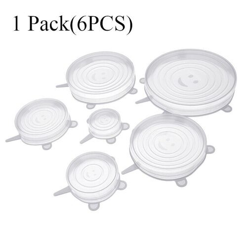 Ensemble de couvercles en Silicone extensibles pour bol, 6 pièces, couvercle en plastique pour réfrigérateur à micro-ondes, garder au frais, sceller les fournitures de cuisine