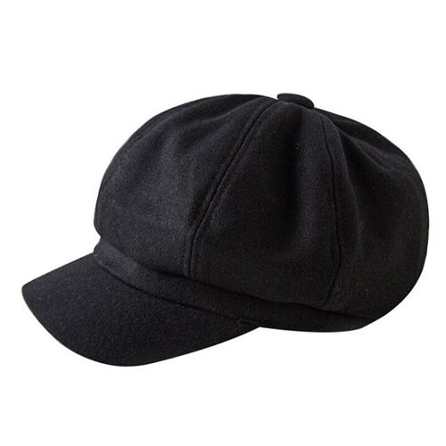 Chapeau De Boulanger En Mélange De Laine, Casquette À Visière Avec Bande Élastique, 1 Pièce