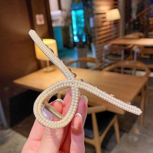 Pince À Cheveux En Strass Et Perles De Tempérament, Grand Clip À L'arrière De La Tête, Accessoires Pour Cheveux, Nouveauté 2021 