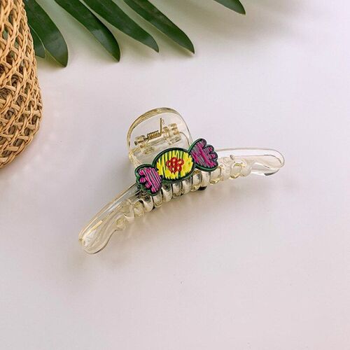 Pince À Cheveux Pour Femmes Et Filles, Pince À Cheveux, Graffiti Fleur Florale Géométrique Coréenne, Accessoires De Tête Faits À La Main, Vente En Gros 