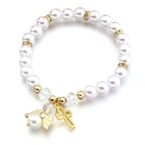 Bracelet En Forme D'ange Pour Cadeau De Bébé, Cadeau De Baptême Pour Fille Et Garçon, Souvenir Mignon, 1 Pièce