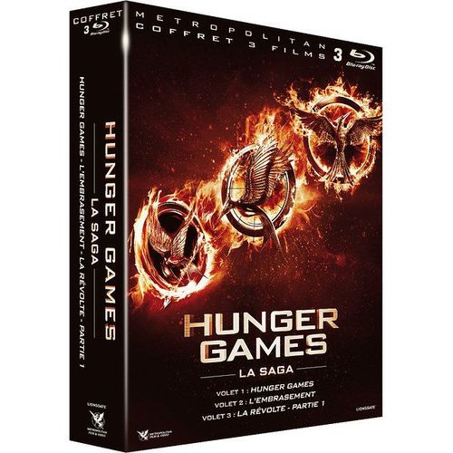 Hunger Games + Hunger Games 2 : L'embrasement + Hunger Games - La Révolte : Partie 1 - Blu-Ray