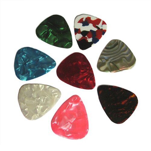 Plectres De Guitare Fins, 0.46mm, Couleur Aléatoire, 20 Pièces