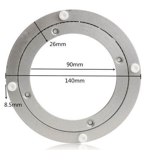Plateau tournant multifonctionnel en alliage d'aluminium, avec roulement rotatif, pratique, matériel de Table, plaques pivotantes, Durable, lisse, réduit le bruit