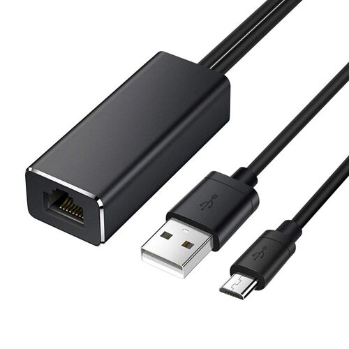Adaptateur Ethernet Micro USB vers RJ45, pour Amazon Fire TV, Google Home, Mini Chromecast Ultra 2 1 Audio