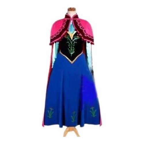 Costume Complet Personnage Disney Princesse Anna La Reine Des Neiges Frozen Hiver Flocons Glace Bonhomme De Neige