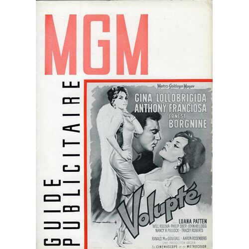 Volupté, Synopsis Dépliant, Ranald Macdougall, Gina Lollobrigida, Ernest Borgnine, Anthony Franciosa