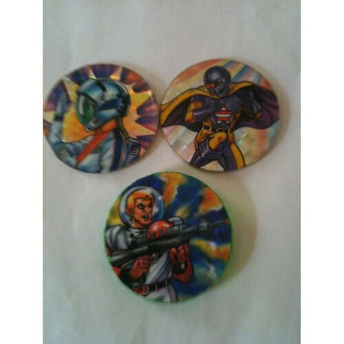 Lot De 2 Pogs Et Un Slammer Combatants Espace
