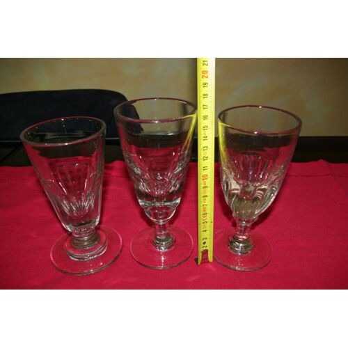 Lot De 3 Verres A Absinthe Ancien