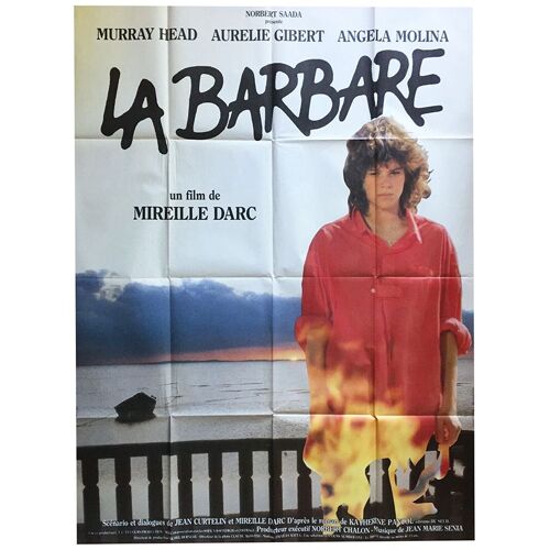 La Barbare - Véritable Affiche De Cinéma Pliée- Format 120x160 Cm - De Mireille Darc Avec Murray Head, Aurélie Gibert, Ángela Molina - 1988