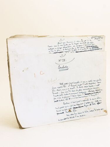 Manuscrit Autographe : Conclusion Du Panthéon Des Hommes Utiles [ Texte Du Chapitre De Conclusion De L'ouvrage Le Panthéon Des Hommes Utiles, Par G