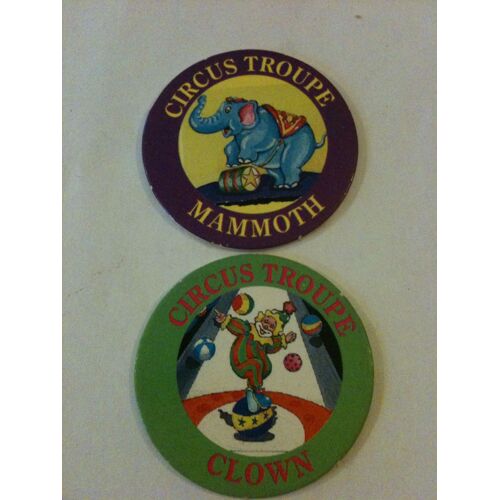Lot De 2 Pogs Cirque Circus Troups