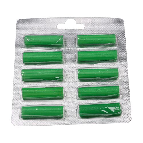 vhbw 10x Bâtonnets parfumés pour aspirateur universel par ex. compatible avec AEG, Miele, Vorwerk, Bosch, Siemens - Désodorisant forêt, vert