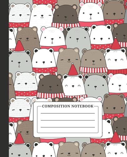 Composition Notebook: Bear Composition Notebook, Bear Composition Notebook College Ruled, 100 Pages Blank Lined Journal For Taking Notes, Bear Lovers Gifts For Kids.