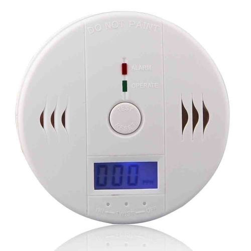 Détecteur De Monoxyde De Carbone Avec Alarme Écran LCD Blanc
