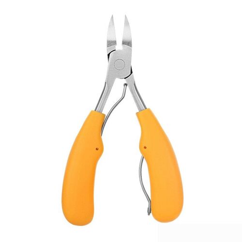 Jaune - Pince Correctrice D'ongle Incarné Et Cuticules Pour Les Pieds Et Les Mains, Coupe-Ongles D'orteil, Coupe-Cuticules, Petit Accessoire De Correction Podologique Pour Manucure Et Pédicure, 1 Pièce, 