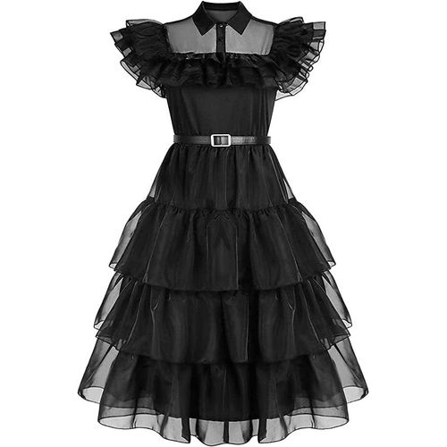 Wednesday Addams Costume Pour Enfants, Robe De Famille Pour Enfants, Femmes, Filles, Cadeaux Pour Carnaval Et Cosplay