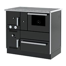 Cuisinière Bois Chauffage (7,44 kW) + Bouilleur (20,1 kW) Sannover 27 kW Noir