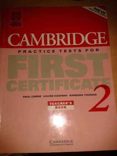 Cambridge Pratice Tests For First Certificate 2. Teacher's Book