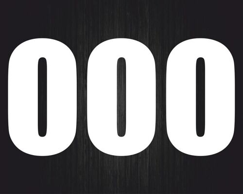 Set 3x Autocollant Sticker Porte Voiture Moto Alphabet Boite Lettre Nom Blanc O