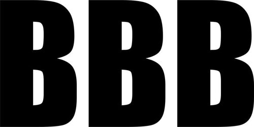 Set 3x Autocollant Sticker Porte Voiture Moto Alphabet Boite Lettre Nom Noir B