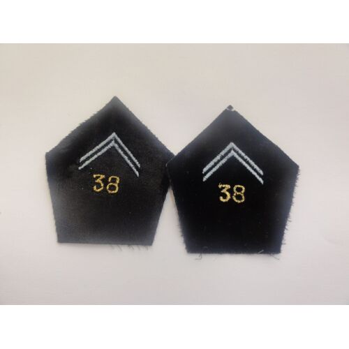 Paire Patte De Col 45e Régiment Des Transmissionl À Coudre