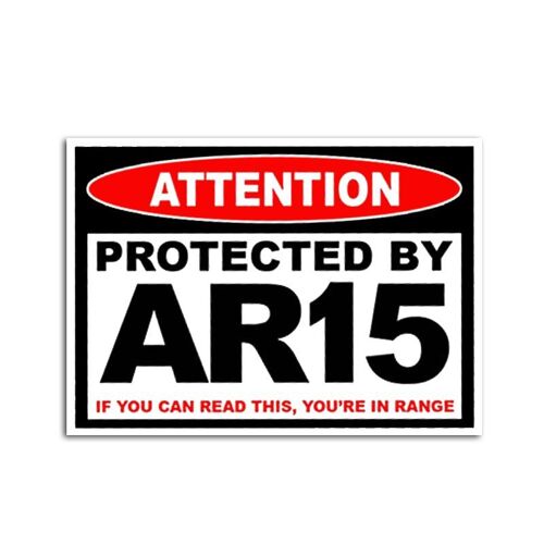 Autocollant D'avertissement Ar15 Ar 15 Pour Voiture, Paire D'autocollants De Protection Pour Fusil, Modification Des Munitions En Toute Sécurité, 2a, En Pvc Étanche, Anti Rayures