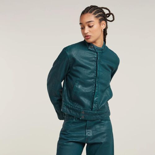 Veste Moto Courte - Vert - Femmes