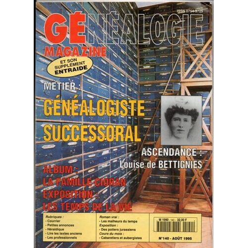 Généalogie Magazine N° 140 : Généalogiste Successoral