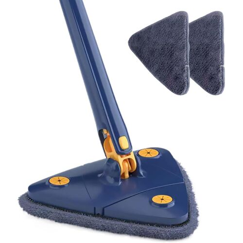 Vadrouille avec Fonction essorage, Balai de Nettoyage Rotatif à 360 ° Balai de Nettoyage Triangle télescopique avec Fonction de Compression Automatique de l'eau