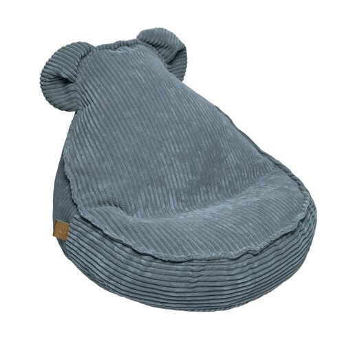 Pouf teddy turquoise pour enfant