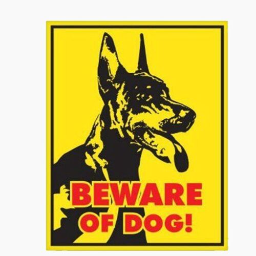 Autocollant De Voiture Classique Doberman Pinscher, Créatif, Se Méfier Du Chien, Fenêtre, Vinyle, Couverture Réfléchissante, Rayures, Imperméable, Pvc, 16cm X 12.7cm