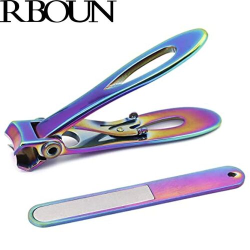 Titanium De Couleur A6 - Coupe-Ongles Professionnel En Acier Inoxydable, Pour Ongles Épais, Manucure, Ciseaux À Large Alésage 