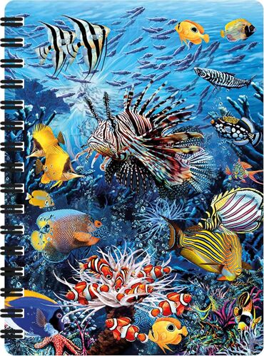 Bloc-Note - Merveilles Du Récif De Deluxebase. Carnet À Spirale A6 Art Lenticulaire 3d Corail À Pages Vierges En Papier Recyclé. Illustrations Licence Artiste Renommé Michael Gardner[L1552]