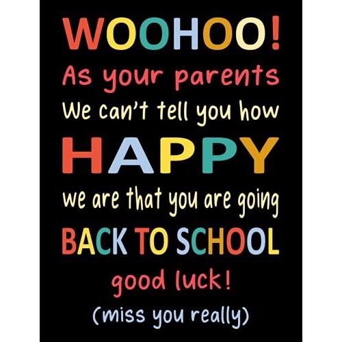 Happy Back To School: Composition Notebook College Ruled, Blank Lined Paper School Journal (Alternative To A Card), For Kids Teens Adults Students, 120 Pages