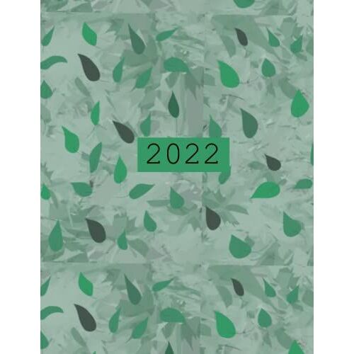 2022 Monthly Planner: Large One Year Planner With Green Cover Jan 2022 - Dec 2022 8.5" X 11"