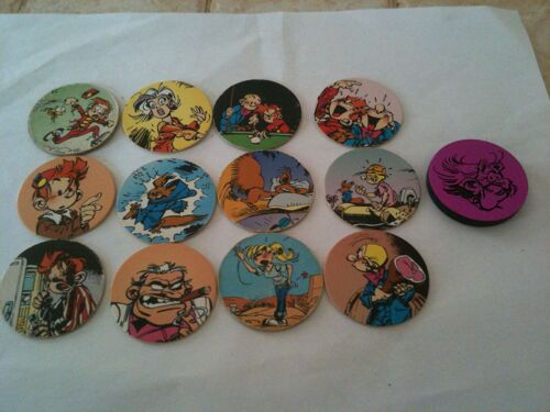 Lot De 12 Robbedoes Pogs Spirou Et Un Slammer