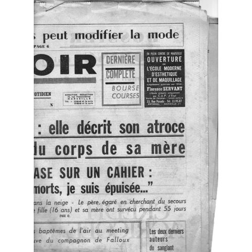 Journal Le Soir ° Du 3 Octobre 1967, Doping, Marcel Amont, ... 7096 
