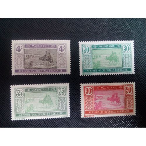 Timbre Mauritanie Yt 19/57/58/57a Traversée Du Désert , Définitive 1913a38 - 1913/28/30/38 ( 71005 )