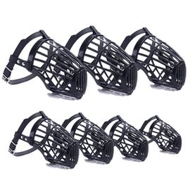 Muselière En Plastique Souple Pour Chien,Accessoire De Mode Pour Animaux De Compagnie,Protection De L'environnement,Couverture En Caoutchouc,Pour Chiot,Moyen Gabarit,Respirant - Type Black-L