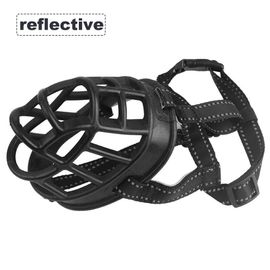 Muselière En Silicone Souple Pour Chien,Panier Réfléchissant,Empêche Les Morsures Et Les Morsures,Convient Aux Petits,Moyens Et Grands Chiots - Type Black (Reflective)-Size 3
