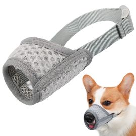 Muselière En Maille Souple Xs Pour Petit Chien,Chihuahua,Caniche,Beagle,Teckel,Corgus Labrador Doré,Muselière Pour Chiot - Type Xl(Snout 24-26cm) #A