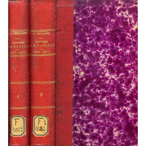 Lettres A M. Panizzi, 1850-1870, 2 Tomes