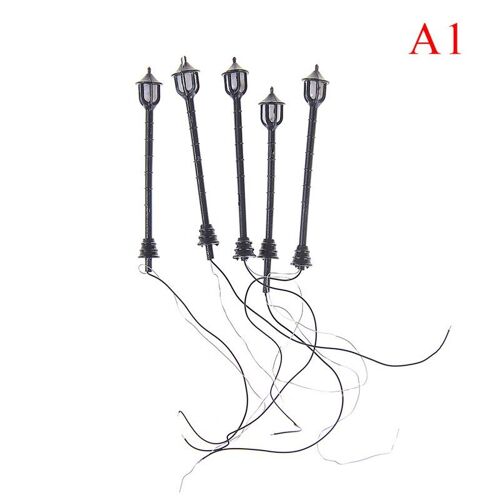 Lampe De Jardin Noire À Tête Unique, 5 Ou 10 Pièces, Luminaire De Paysage