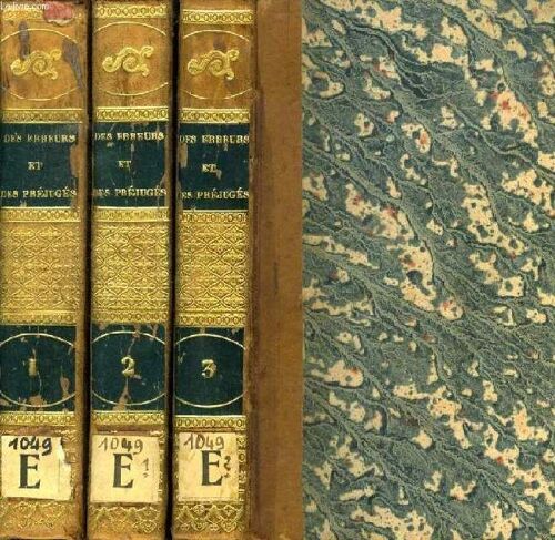 Des Erreurs Et Des Prejuges Repandus Dans Les Diverses Classes De La Societe, 3 Tomes