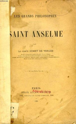 Saint Anselme (Les Grands Philosophes)