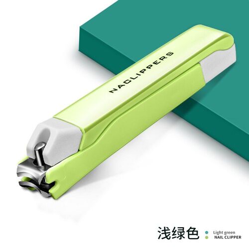 Vert Clair - Coupe-Ongles Anti-Éclaboussures, Grand Format, Portable, Bon Marché, Avec Plateau De Collecte, Coupe-Ongles Pointus Pour Mains Et Orteils 