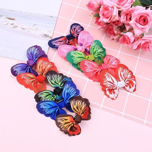 Épingles À Cheveux Avec Noeud En Ruban Pour Bébé, 10 Pièces, Accessoires Populaires Pour Enfants, Couvre Chef, Épingles À Cheveux Pour Filles Mignonnes 